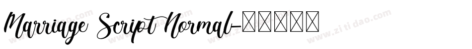 Marriage Script Normal字体转换